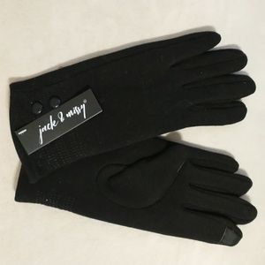 Jack & Missy Black Button Gloves